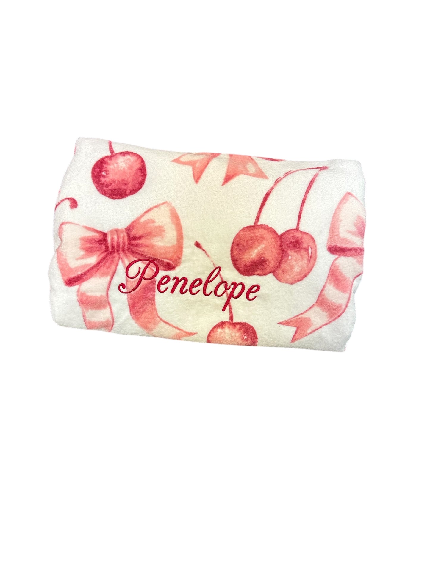 Bows & Cherries Beach Towel