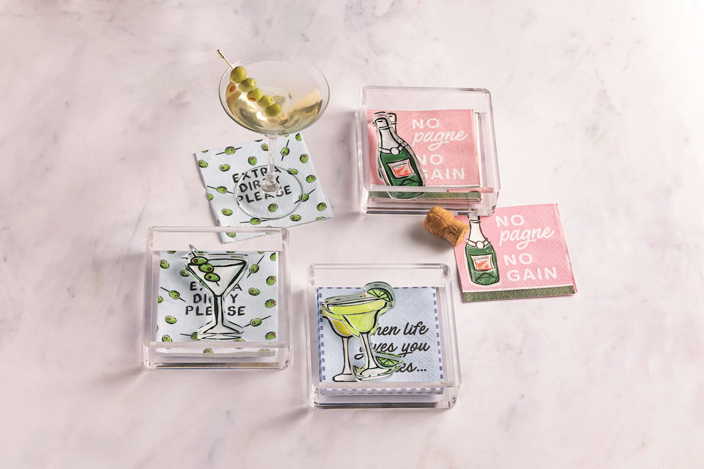 Margarita Napkin Holder & Weight Set