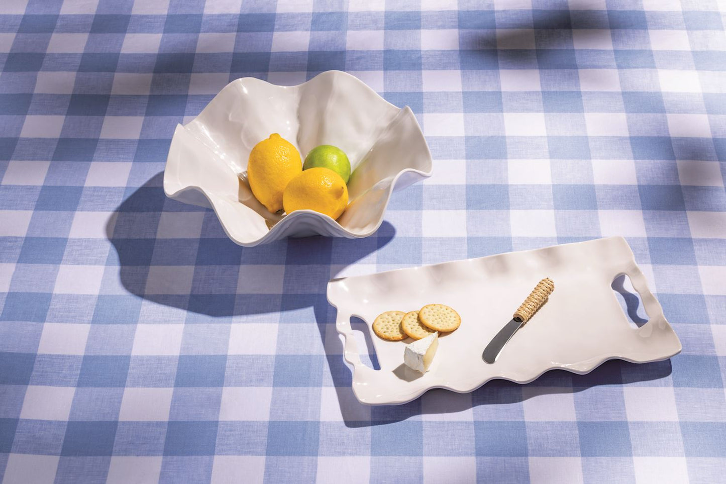 Ruffled Melamine Serving Bowl