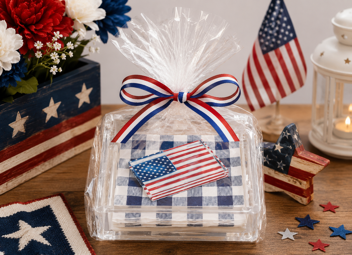 Flag Napkin Holder & Weight Set