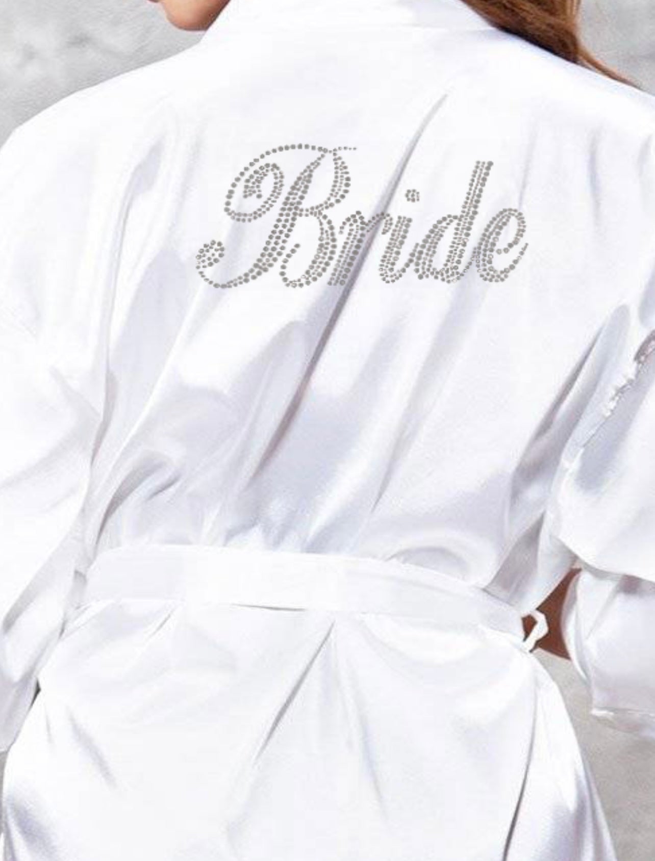 Bridal Kimono Robe Crystalized - Non-Embroidered
