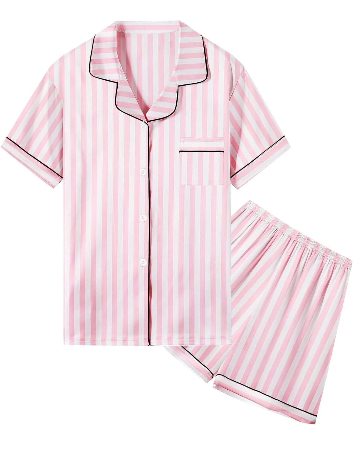 Satin Pajama, Shorts Set