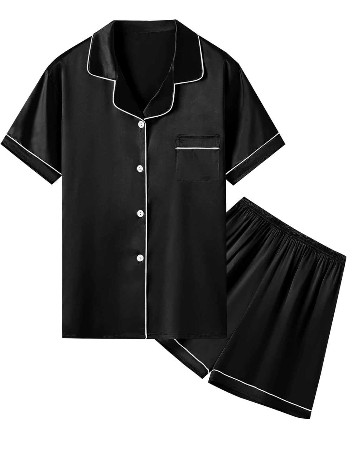 Satin Pajama, Shorts Set