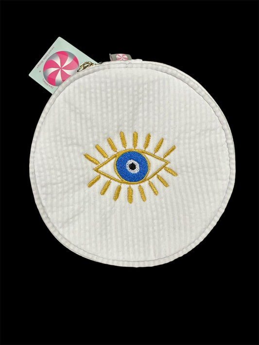 Evil Eye Button Bag, 6 inch