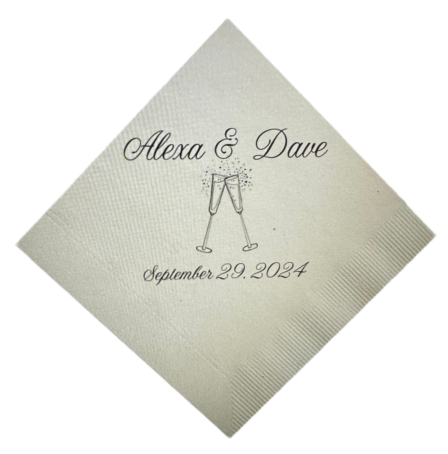 Custom Printed Cocktail Napkins, set of 100