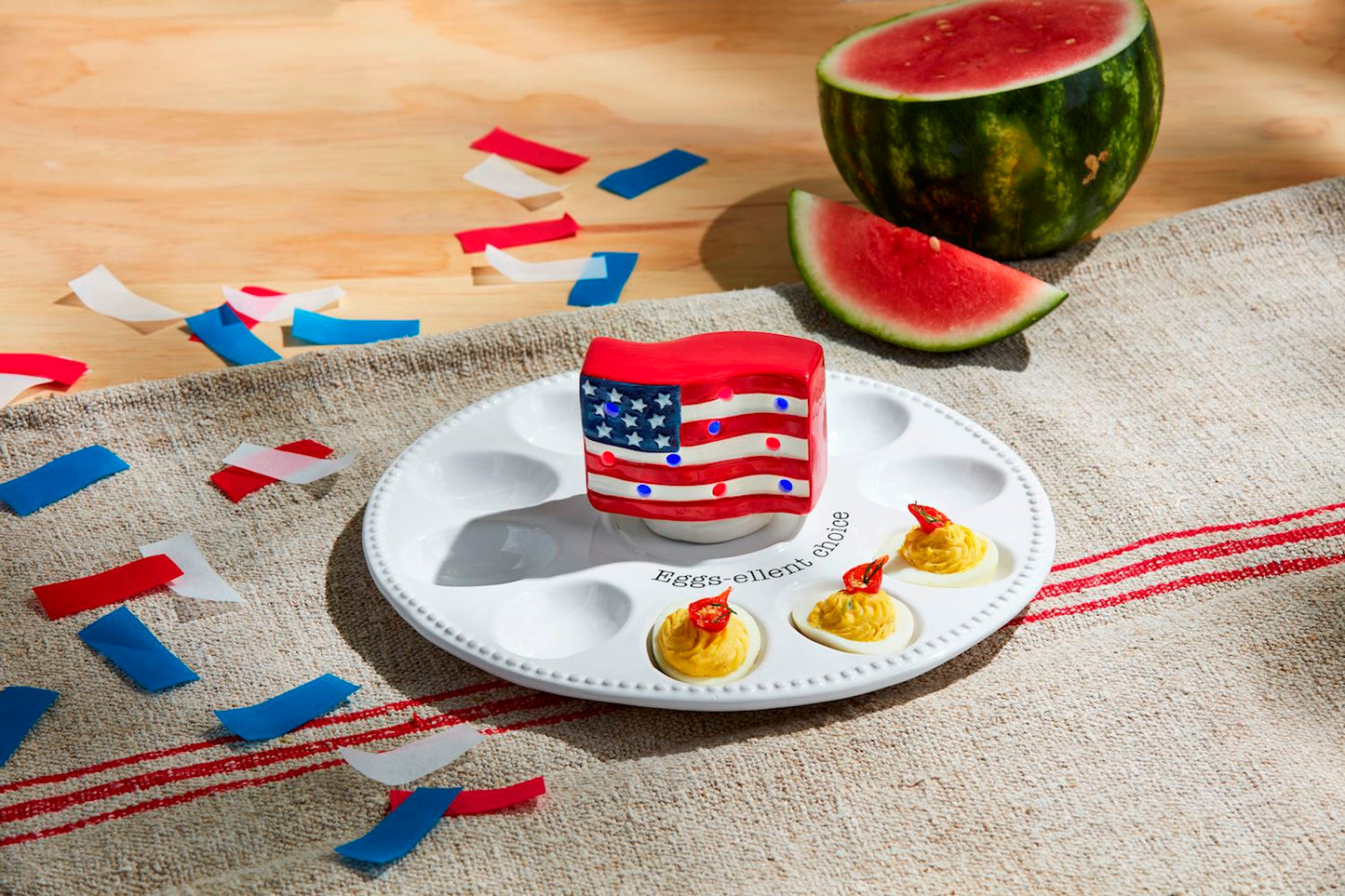 American Flag Light-Up Sitter