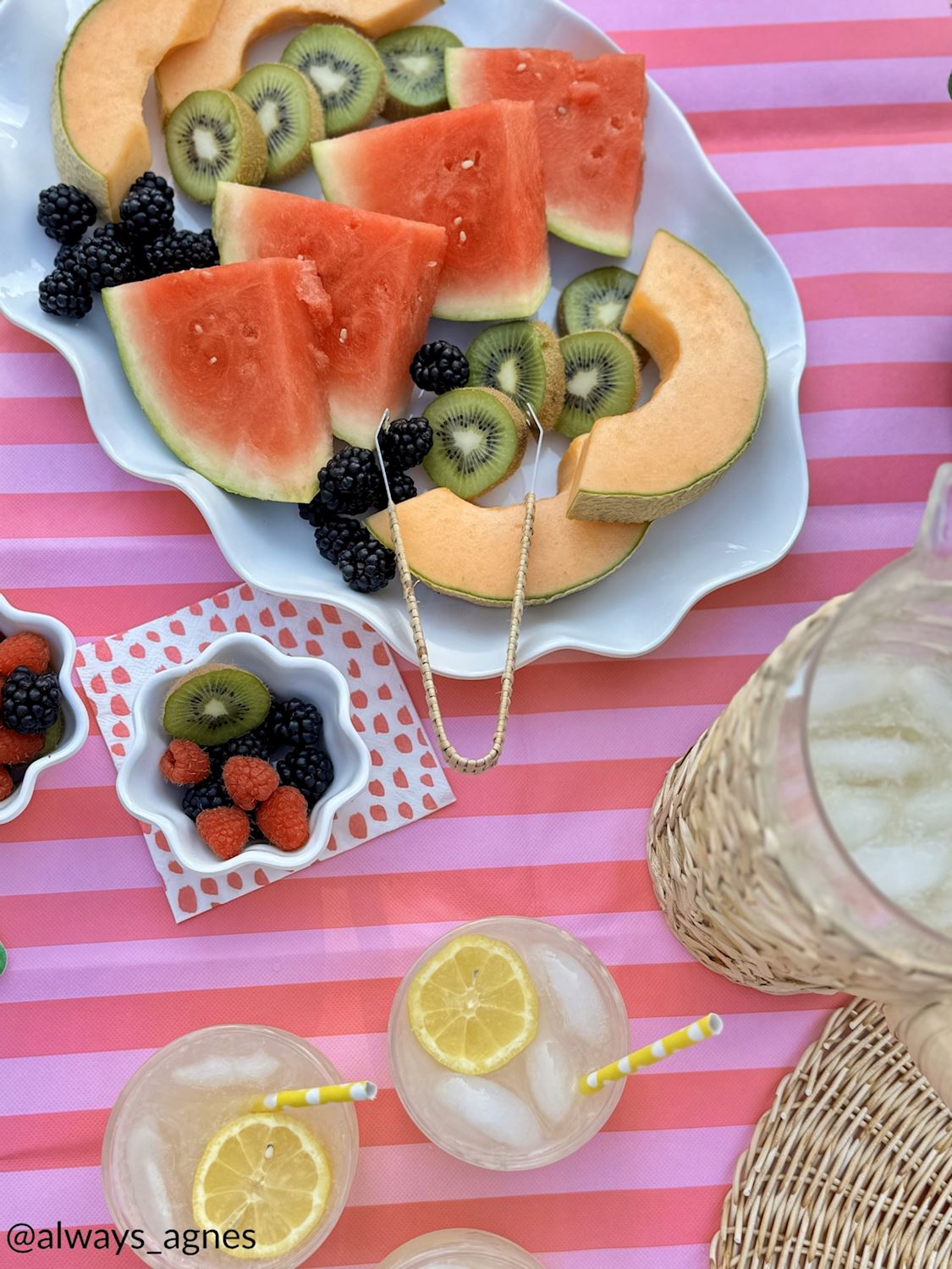 Ruffled Melamine Platter Set