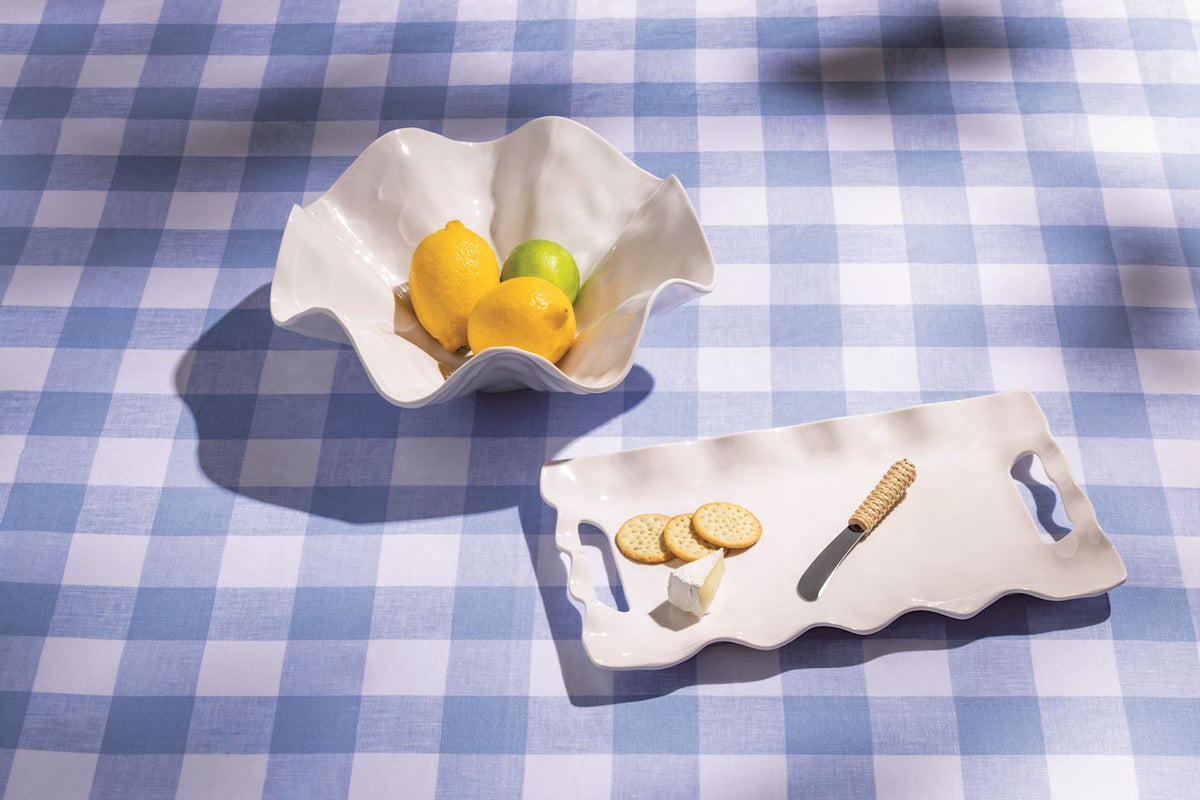 Plastic Ruffle Tray Ruffled Melamine Tray Set – Elevated Threads