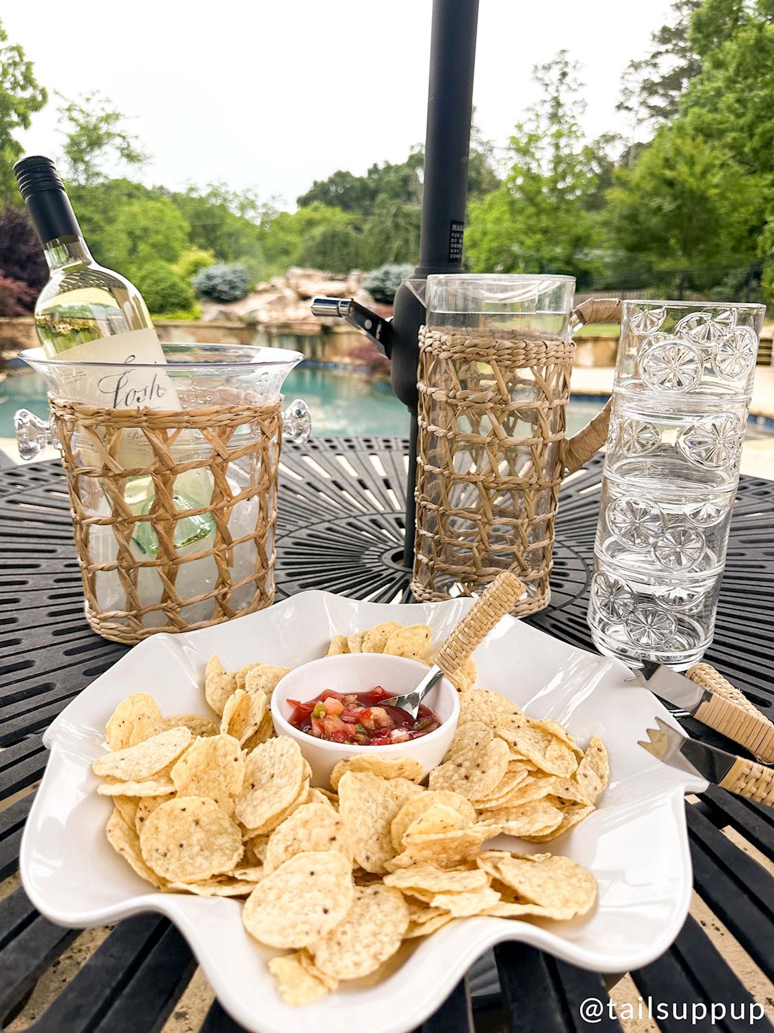 Ruffled Melamine Chip & Dip Set