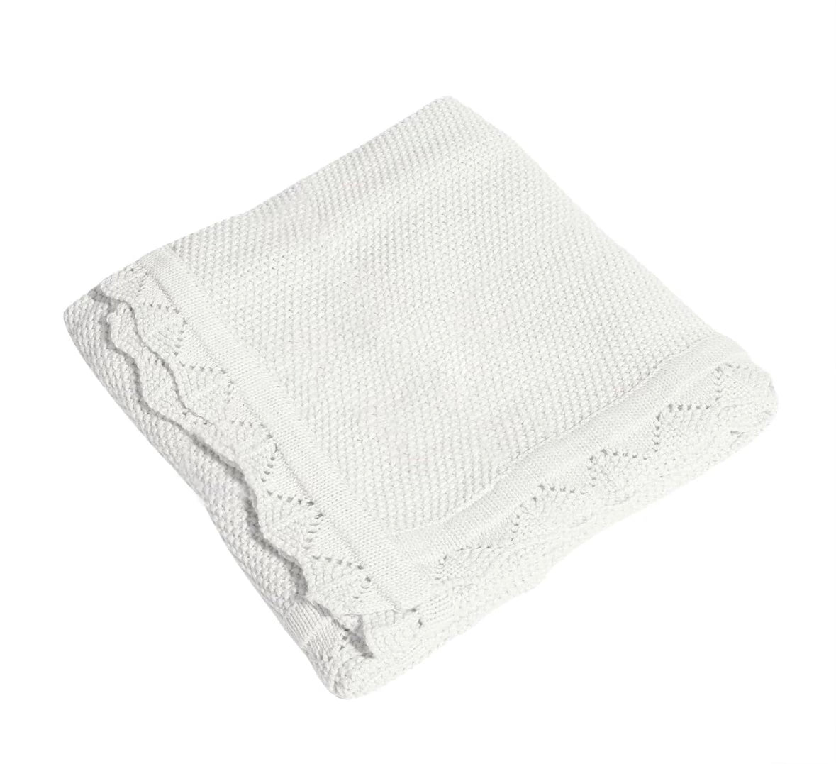 Knit Ivory Baby Blanket